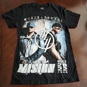 Wisin & Yandel Black Graphic T-Shirt Size Small